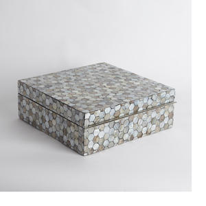 Caja de Joyería y Cosméticos de Nácar de Alta Calidad, Forma Cuadrada Personalizable, Modelo TC-698, Venta al por Mayor - Product Image 1