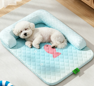 Cuccia Rinfrescante Estiva per Animali Domestici, Tappetino in Seta Ghiacciata Traspirante per Cani e Gatti, Cuccia Autoraffreddante per Cani e Gatti di Piccola Taglia - Product Image 1