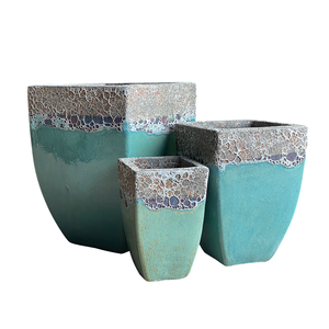 Jardinière en argile émaillée moderne de grande taille personnalisable, écologique, durable, pots à fleurs, décoration de jardin d'intérieur, aménagement paysager extérieur - Product Image 1