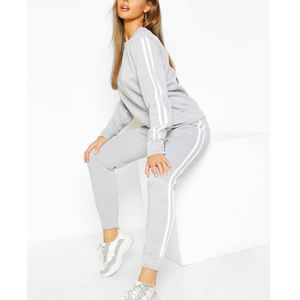 ชุดวอร์มออกกำลังกายผ้าฟลีซระบายอากาศ พิมพ์โลโก้ตามสั่งสำหรับผู้หญิง ไซส์พลัส ชุดฤดูหนาว สำหรับผู้ใหญ่ ใส่ได้ทั้งชายและหญิง เหมาะสำหรับการออกกำลังกาย - Product Image 4