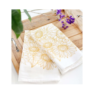 Paños de Cocina de Algodón 100% Sostenible, Bordados, 50x75cm, Diseño Espiga, Floral, Golf, 120GSM, Regalo Festivo, Personalizado OEM, Más Vendido - Product Image 5