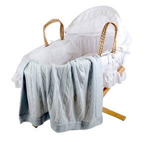 Manta de viaje para el hogar de punto de Cachemira 100% para bebé recién nacido Unisex, hilo suave de múltiples tiras, cálido y cómodo para el hogar y los viajes - Product Image 2