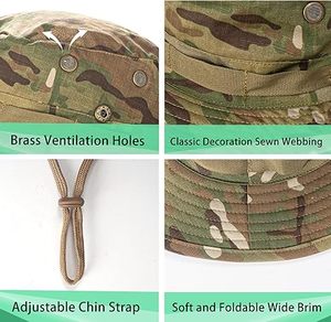 Personnalisé Voyage Chasse Randonnée Camping Équitation Respirant Coton Fait Animal Imprimé Parasol Réglable Unisexe Seau Chapeau - Product Image 5