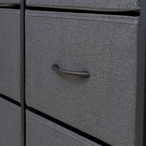 8 Drawer Fabric Storage Chest MDF Stainless Steel Frame Living Room Furniture - Product Image 5