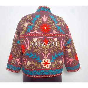 Wholesale Embroidered 100% Cotton Cotrise Jacket for <b>Retro</b> & Bohemian Fashion Eco-Friendly Factory Price - Product Image 1