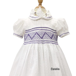 Vestido bata de satén de algodón blanco-Vestido de princesa de fiesta de boda y cumpleaños de clase alta-Hermoso vestido bordado a mano-OEM- - Product Image 2