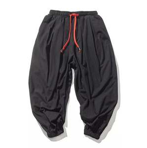 กางเกงผู้ชายทรงหลวมมีเชือกผูกผ้าแคนวาสแบบพรีเมี่ยมกางเกงทรงหลวมออกแบบโลโก้ได้ตามต้องการ - Product Image 1