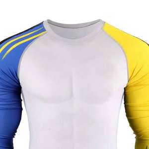 Vêtements de sport pour hommes Rash Guard personnalisé imprimé par sublimation en spandex et nylon, qualité supérieure pour la salle de sport et le fitness, respirant à manches longues - Product Image 5