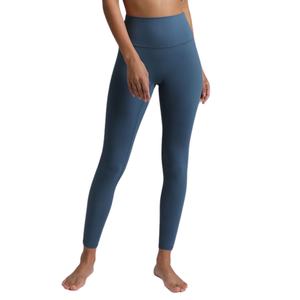 Leggings décontractés d'été pour femmes couleur chair, en coton biologique et fibre de bambou, taille mi-haute, pour le yoga, respirants, écologiques et durables - Product Image 5