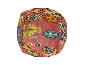 Puf de Suelo Kilim Marroquí Hecho a Mano |   Otomana de Alfombra Vintage |   Decoración Boho para el Hogar al por Mayor |   Tamaño Personalizado y MOQ Bajo - Product Image 4