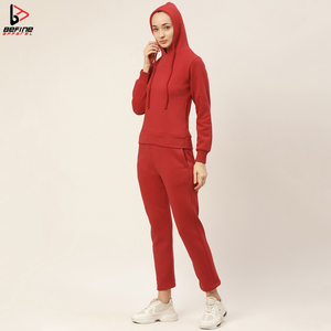 Sweat-shirt à capuche et pantalons de survêtement baggy en molleton de coton 600GSM personnalisés pour femmes survêtements surdimensionnés vierges survêtements pour femmes - Product Image 4