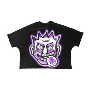 เสื้อครอป Boxy คอตตอนโอเวอร์ไซส์สำหรับผู้ชายเสื้อครอปแขนสั้นทรงโอเวอร์ไซส์สำหรับ100% บริการ OEM - Product Image 1