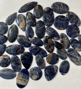 Piedras Preciosas Sueltas de Sodalita Azul, Tamaño Personalizado, Grado AAA, Cabujón Natural, Pulido Liso, Certificado por Terceros, Trimurti - Product Image 1