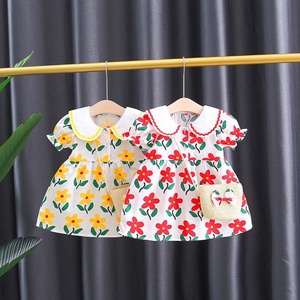Robes pour filles, vêtements en coton pour enfants, vêtements d'été pour enfants, tenue de princesse pour filles, tenue de fête, motif floral - Product Image 1