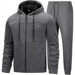 Conjuntos Deportivos Casuales de Dos Piezas para Hombre, Transpirables, de Forro Polar Estampado, de Spandex/Algodón, para Otoño e Invierno, con Logotipo Personalizado - Product Image 3