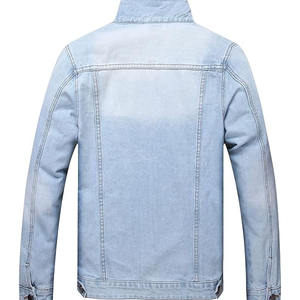 เสื้อโค้ทเดนิมผู้ชายสไตล์วินเทจ ล้างสี ปกพับ แขนยาว แจ็คเก็ตลำลองสำหรับผู้ชาย เสื้อคลุมผู้ชาย - Product Image 2