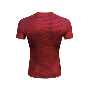 เสื้อยืดผู้ชายทรงสลิมฟิตแบบแห้งเร็วเข้าฟิตเนสคอกลมความยาวปกติใช้ในยิม - Product Image 3