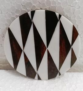 Custom Material Coaster Set Classic Style <b>round</b> Stone Pads for Kitchen Made in India - Product Image 5