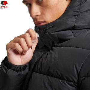 Veste matelassée réglable pour homme, en toile de haute qualité, avec logo sur le devant, doublure en bambou, confortable pour l'hiver - Product Image 6