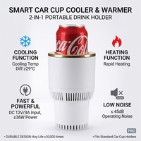 Paltier PT-301 12V – Support de tasse intelligent 2-en-1 pour voiture, refroidisseur et chauffe-boissons rapide pour les voyages