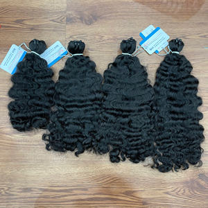 Extensiones de cabello virgen vietnamita de alta calidad 100%, cabello de color natural dibujado doble, cabello de trama rizado de duendecillo grande - Product Image 3