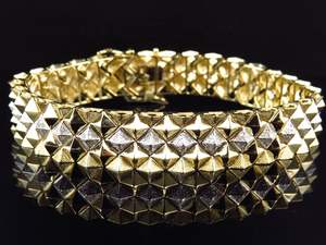 Design unique Hip Hop Style S925 Sterling Silver avec Moissanite Round Diamond Bracelet Cadeau pour lui - Product Image 2