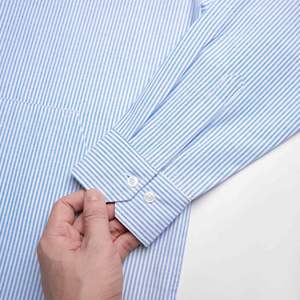 Chemise à manches longues à capuche boutonnée pour homme TST 8157, saison printemps, tissu Oxford en polyester/coton - Product Image 3