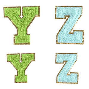 Support <span class=keywords><strong>thermocollant</strong></span> de haute qualité patchs brodés en chenille personnalisés patchs décoratifs pour vêtements - Product Image 2