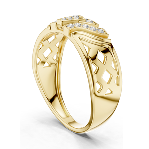 Bague pour femme en diamant de laboratoire 0,167 CT VVS-VS EF, or 18 carats, options or rose, or jaune, or blanc, moissanite, élégante - Product Image 4