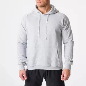 Kaus hoodie kosong dasar label dan label Logo kustom hoodie Pullover bertudung kualitas tinggi merek longgar pria