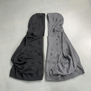 Conjunto de Sudadera con Capucha y Pantalones Deportivos para Hombre, Estilo Vintage, Lavado Ácido, Estampado Digital, con Cierre, para Invierno - Product Image 1