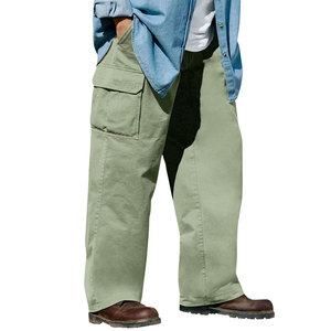 Hot Sale <b>Men's</b> Cotton Cargo Jogger Pants High Waist Quick Dry Breathable Straight Multi-Pocket Corduroy for Outdoor Casual - Product Image 3