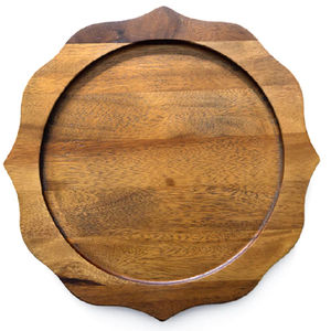 Placas cargadoras de madera de alta calidad al por mayor para la decoración de hoteles y bodas, la mejor placa cargadora de mesa para utensilios de cocina - Product Image 1