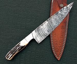 Venta al por mayor personalizado OEM ODM fábrica de cubiertos mejor diseño hecho a mano cuchillo de Chef hoja de acero de Damasco moderno Apto para lavavajillas afilado - Product Image 6