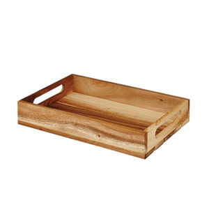 ถาดเสิร์ฟไม้มะม่วงทำมือพร้อมหูจับ สีน้ำตาล ถาดตกแต่งลายฉลุ จานไม้สำหรับใส่อาหาร สำหรับห้องครัวและตกแต่งบ้าน - Product Image 5