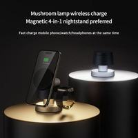 Stasiun Pengisian Daya Nirkabel Magnetik Qi2 4-in-1 untuk iPhone, Apple Watch & Earbuds, Pengisi Daya Cepat 15W dengan Lampu Malam