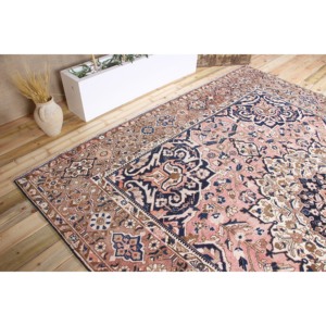 พรมวินเทจตุรกี ขนาดใหญ่พิเศษ 9.7x12.1 ฟุต (295x368 ซม.) พรมลายดอกไม้สีชมพู ทำจากขนสัตว์ - Product Image 5