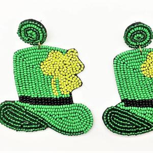 Joyería de moda, pendientes bordados de cuentas de semillas de la India, pendientes multicolores hechos a mano para mujeres y niñas - Product Image 1