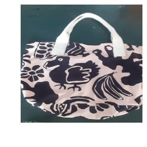 Bolso de algodón puro 100%, fabricante indio, venta al por mayor, Asa de cuerda de moda, certificado de rayas, playa de lona con bolso con cremallera - Product Image 5