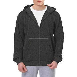 Venta caliente Unisex Zip-Up Hoodie Heavyweight Oversized Fleece con logotipo personalizado y cordón - Product Image 3