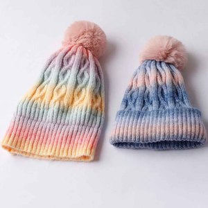 Wholesale <b>Blank</b> Knitted Custom Beanie with Logo High Quality Unisex Thick Winter Jacquard Beanie Caps - Product Image 3