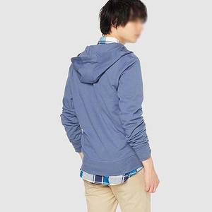 Sudadera con Capucha de Alta Calidad, 100% Algodón, con Logotipo Bordado, Manga Larga, Color Sólido, Talla Grande, Secado Rápido, Transpirable, con Cierre de Cremallera - Product Image 3