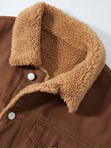 Chaqueta Vaquera de Mezclilla para Hombre, Estilo Nuevo Premium, con Lana, Manga Larga, Ajustada, con Múltiples Bolsillos, Moda Casual para Exteriores, Chaquetas Clásicas - Product Image 5