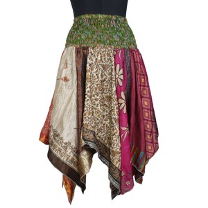 Ds030 Bán Buôn Fancy Kim Cương Cắt Phong Cách Váy Phụ Nữ Funky Cổ Điển Bọc Phù Hợp Với Váy Kích Thước Miễn Phí Chắp Vá Với Smocked Eo Tái Chế - Product Image 4