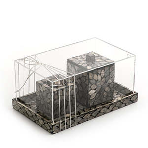 Ensemble de 2 bougeoirs de dernière conception pour l'éclairage des plateaux de service Incrustation de nacre durable faite à la main de qualité supérieure - Product Image 5