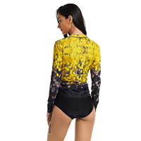 Chemises de bain de surf de plage d'eau sur mesure Offre Spéciale, maillots de bain de protection UV/solaire UPF 50 + Rash Guard à manches longues pour femmes