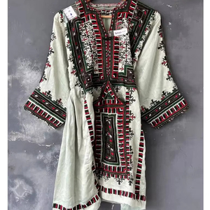 Vestido bohemio de BANJARA baluchi bordado hecho a mano vintage - Product Image 1