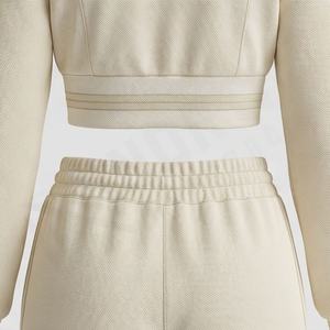 Ensemble de survêtement pour femmes en deux pièces, veste zippée longue, pantalon de survêtement long, pantalon de survêtement évasé, vêtements de sport, vêtements de rue, vêtements d'hiver, tenues de sport - Product Image 5