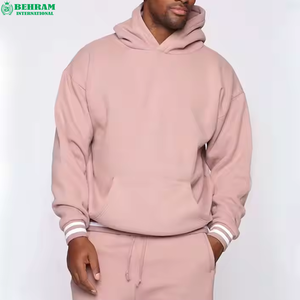 Men's XL size Kangaroo Pocket Pullover Hoodie Set High Quality Custom Embroidery <b>Plain</b> Cotton Blank <b>Plain</b> <b>Tracksuit</b> - Product Image 4