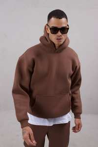 Sudadera con capucha básica de lana de algodón para hombre, Jersey informal, ropa de calle, sudadera cálida de Otoño de gran tamaño - Product Image 5